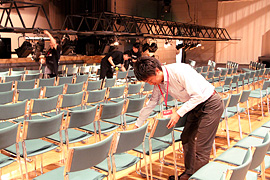 コンサート会場設営風景